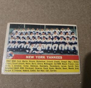 Topps New York Yankees Trading Card - Red and Yellow